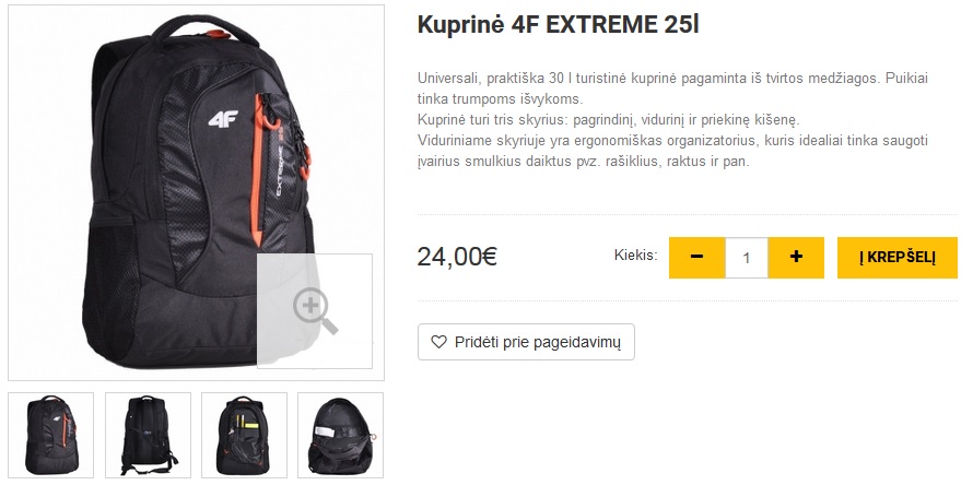 Kuprinė 4F EXTREME 25l