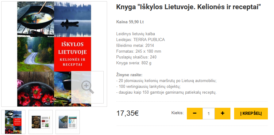 Knyga "Iškylos Lietuvoje. Kelionės ir receptai"