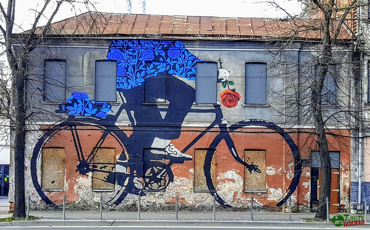 Graffiti Kaunas Dviratininkas