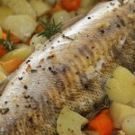 žuvis su daržovėmis folijoje 2